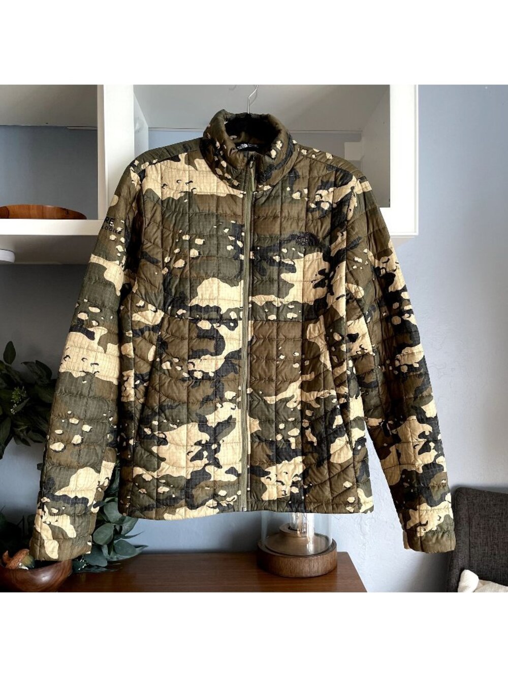 The North Face ThermoBall Trekker Jacket Woodchip Camo Customized